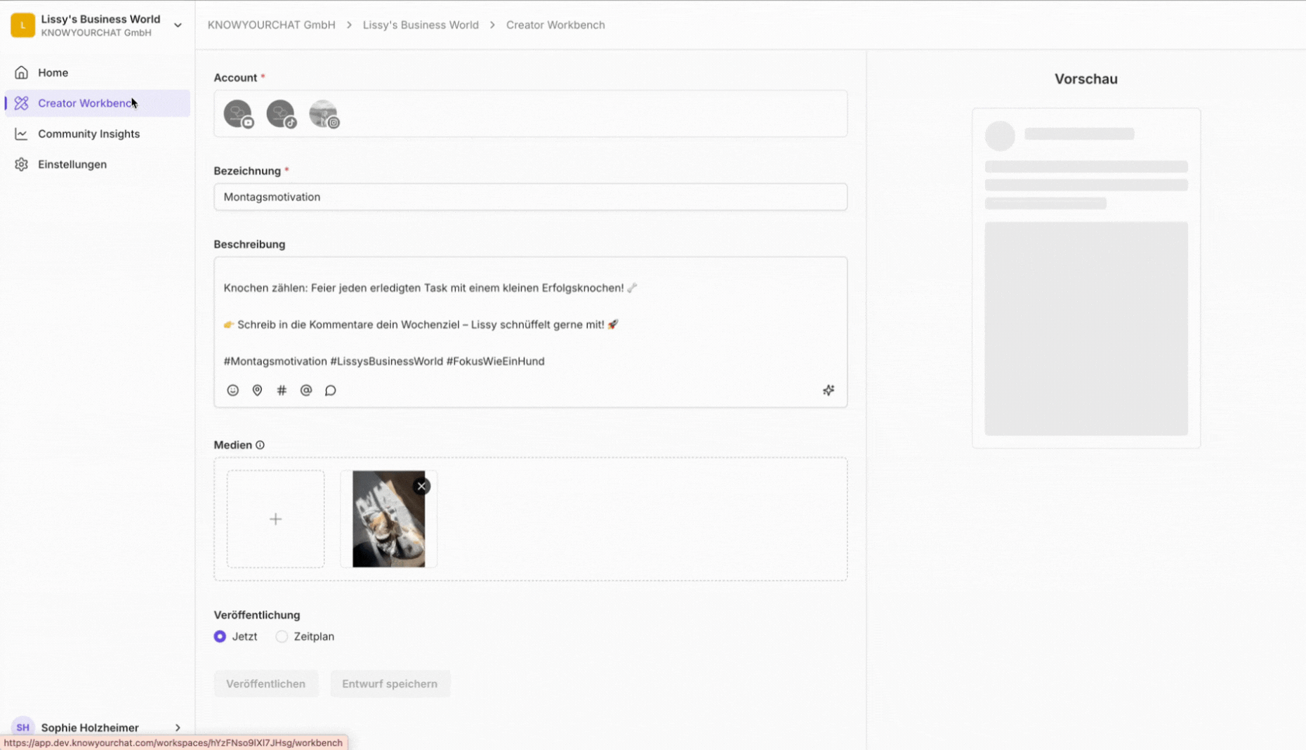 Creator Workbench Feature-Demo